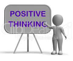 Positive Thinking Whiteboard Means Optimism Hopefulness Or Good