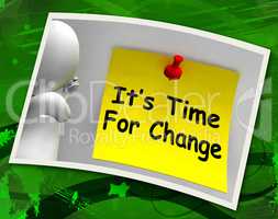 Its Time For Change Photo Means Revise Reset Or Transform