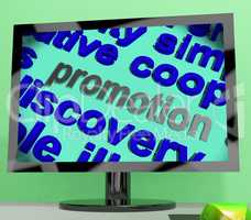 Promotion Word Means Advertising Campaign Or Special Deal