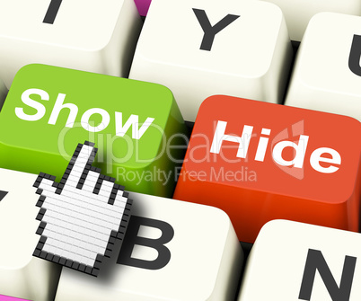 Show Hide Computer Keys Mean On Display And Out Of Sight