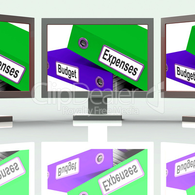 Budget Expenses Screen Mean Business Finances And Budgeting