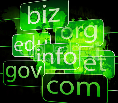 biz com net shows websites internet or seo