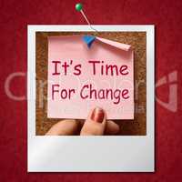 Its Time For Change Photo Means Revise Reset Or Transform