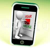 Courage Fear Switch Shows Afraid Or Bold
