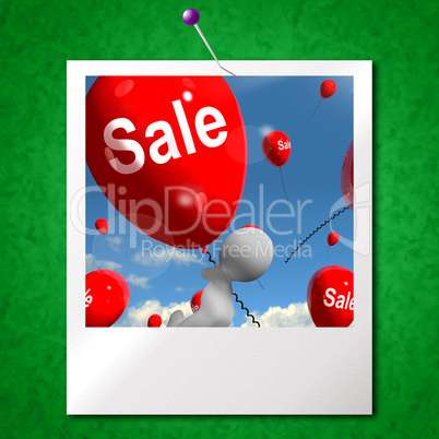 Sale Balloons Photo Shows Offers in Selling and Discounts