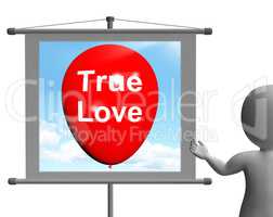 True Love Sign Represents Lovers and Couples