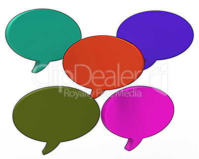 Blank Speech Balloon Shows Copy space For Thought Chat Or Idea