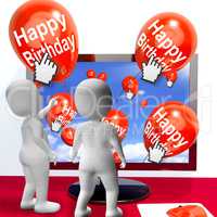 Happy Birthday Balloons Show Festivities and Invitations Interne