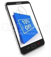 Shopping Bag Shows Sale Discount Ten Percent Off 10