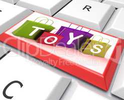 Toys Bags Key Shows Retail Shopping and Buying