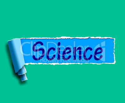 Science Word Shows Internet Learning About Sciences