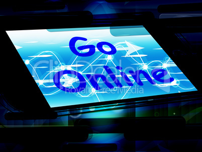 Go Online On Phone Shows Use Web Internet Online