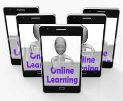 Online Learning Sign Phone Means E-Learning And Internet Courses