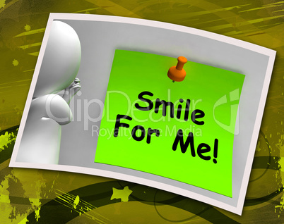 Smile For Me Photo Means Be Happy Cheerful