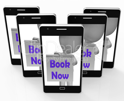 Book Now Phone Shows Make Appointment Or Reservation