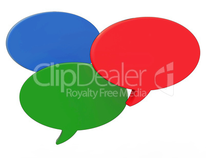 Blank Speech Balloons Shows Copyspace For Thought Chat Or Idea