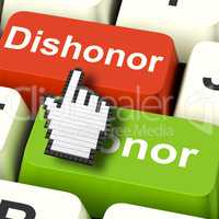 Dishonor Honor Computer Shows Integrity And Morals