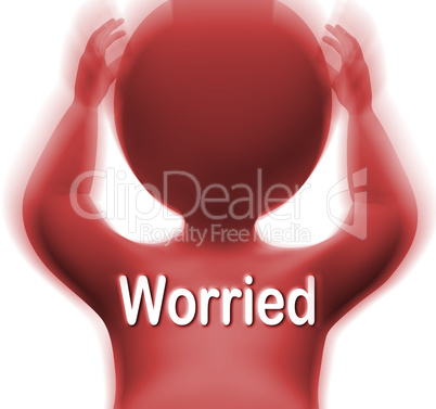 Worried Man Means Anxious Fearful Or Concerned