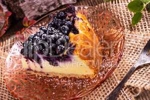 Cheesecake blueberries