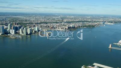 Hudson river and Union City of New Jersey