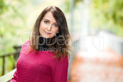 Young woman in autumnal nature