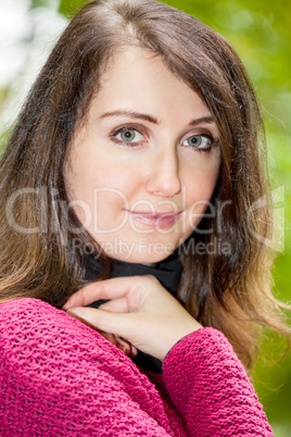 Young woman in autumnal nature