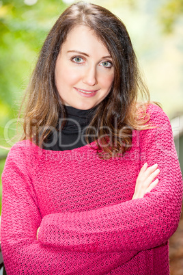 Young woman in autumnal nature