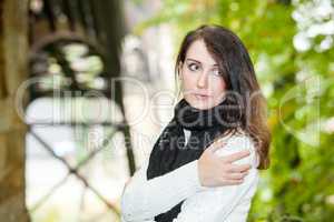 Young woman in autumnal nature