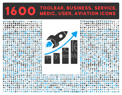 Startup Icon with Large Pictogram Collection