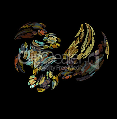 Vector Illustration of digital fractal