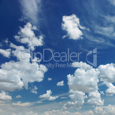 white fluffy clouds on sky