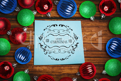 Composite image of christmas greeting