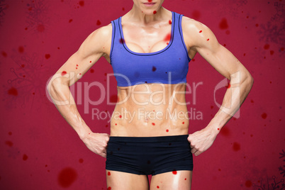 Composite image of female bodybuilder Composite image of female bodybuilder