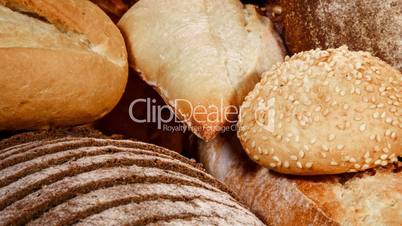 Breads and baked goods close-up 4K ULTRA HD