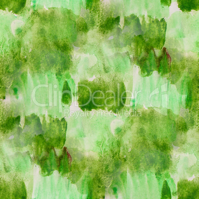 seamless green square background  watercolor color water orange abstract art