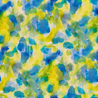 seamless background watercolor yellow blue yellow smear brush color water abstract art