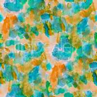 seamless background watercolor green orange smear brush color water abstract art