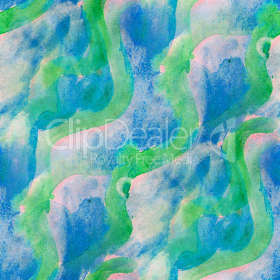 seamless background watercolor pink green blue smear brush color water abstract art