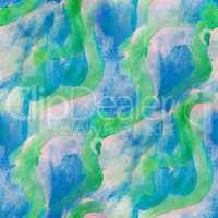 seamless background watercolor pink green blue smear brush color water abstract art