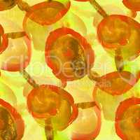 seamless background watercolor yellow brown circle pattern brush color water abstract art