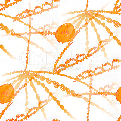 seamless background watercolor orange ornament brush color water abstract art