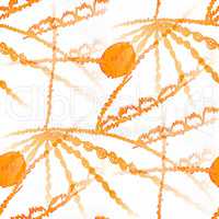 seamless background watercolor orange ornament brush color water abstract art