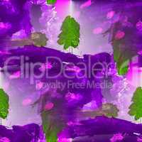 seamless background watercolor green purple brush color water abstract art