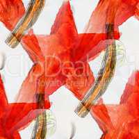 seamless red star background watercolor brush color water abstract art