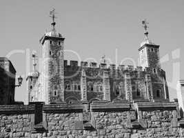 Black and white Tower of London