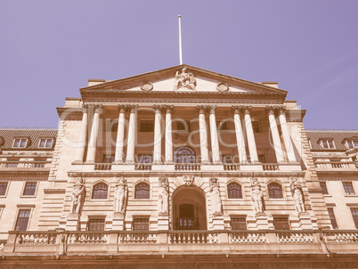 Retro looking Bank of England in London