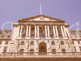 Retro looking Bank of England in London
