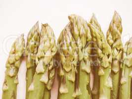 Retro looking Asparagus vegetable