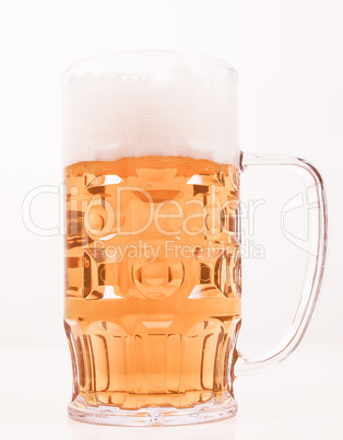 Retro looking Lager beer glass