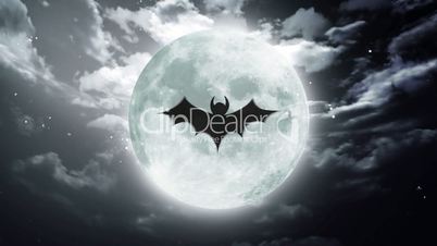 bat Large Halloween moon dark sky